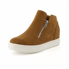 CUSHIONAIRE Women's Hart Hidden Wedge Sneaker +Wide Width Available