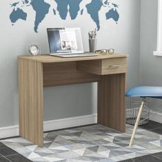 Escrivaninha Mesa Escritório 90cm 1 Gaveta Arapei - Politorno