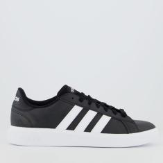Tênis Adidas Grand Court Base 2.0 Simp Preto e Branco-Masculino