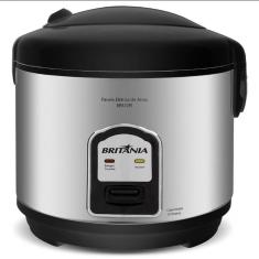 Panela Elétrica de Arroz Britânia Bpa10pi 4L 700W Antiaderente Inox com Preto 110V
