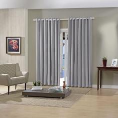 Cortina Blackout E Voil Pratika Slim 2,60X2,30M Bella Janela