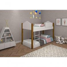 Beliche Infantil Luiza Branco Mel Com Pés