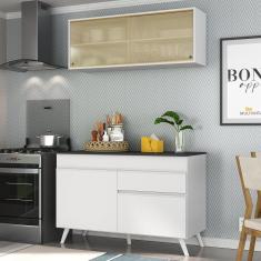 Armário De Cozinha Compacta 2 Peças Mp3688.891 Veneza Multimóveis Branco
