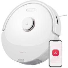 Robô aspirador de pó e passa pano Roborock Q8 Max, escova DuoRoller, sucção de 5.500 Pa, navegação LiDAR, desvio de obstáculos, mapeamento de vários andares, ideal para pelos de animais de estimação