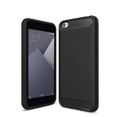 Capa para Xiaomi Redmi Note5A, capa de material de fibra de carbono, suave antiderrapante, macia, anti-impressões digitais, capa totalmente protetora para Xiaomi Redmi Note5A
