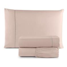 Jogo Para Cama Lençol Solteiro 3 Peças 400 Fios Luxuoso Micropercal Po