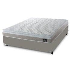 Cama Box Casal Queen Colchão Espuma D33 Pillow Top Millenium 158x198x5