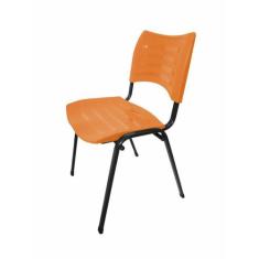 Cadeira Empilhável Iso Linha Polipropileno Iso Laranja - Design Office