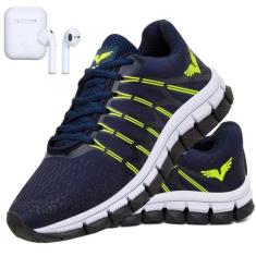 Tênis Corrida Masculino Academia Caminhada Esporte + Fone Ouvido - GP,