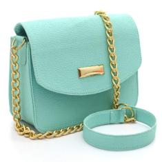 Bolsa Feminina Mini Bag Estilo Blogueira Alça Ombro Com Corrente Tendê