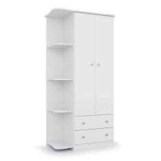 Guarda-Roupa Infantil New Baby 2 Portas e 2 Gavetas Branco - Batrol Móveis