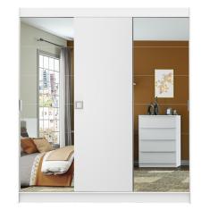 Guarda Roupa Veneza 3 Portas Correr 2 Espelhos Branco Madesa