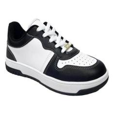 Tênis Feminino Vizzano Casual Branco com Preto-Feminino