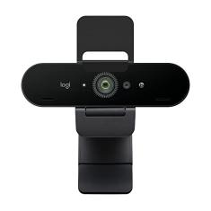 Webcam Ultra HD Logitech Brio 4K PRO com Microfone Embutido para Chamadas e Gravações em Video - Compatível com Logitech Capture