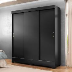 Guarda Roupa Casal 3 Portas Atenas Yescasa Preto
