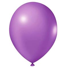 Balão de Látex Neon Lilás - 9 Polegadas - 25 Unidades