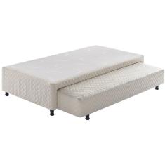 Base Box Solteiro Auxiliar Somiê Ecoflex Bege