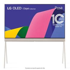 Smart TV LG OLED Evo Objet Collection Posé 55pol 4K 120Hz Design 360 Suporte de Chão Acabamento tecido 55LX1QPSA - 55LX1QPSA
