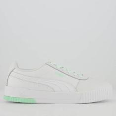 Tênis Puma Carina Logomania Feminino Branco-Feminino