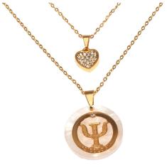 Colar Duplo Curso Profissão Psicologia Folheado Ouro 18k