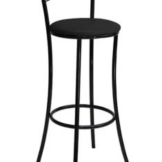 Banqueta Alta Stell para Bancada Ambiente Principal Moderno Preto