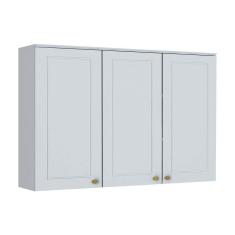 Armário Aéreo p/ Cozinha Americana c/ 3 Portas 120cm Branco - Henn