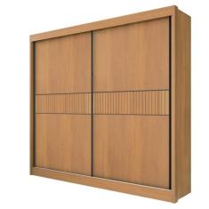 Guarda Roupa Casal 2 Portas 6 Gavetas - Cancun Ripado-Cinamomo - Móvei