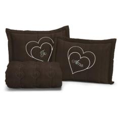 Cama Viuva Te amo Casal 3 peças Bordada uso diário - ENXOVAIS CRISTIAN