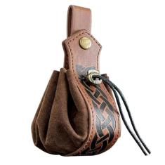 Bolsa de cinto, pochete medieval, vintage, bolsa de couro, suporte para celular, casual, para caminhada, festival, feira renascentista, fantasia, adereços, carteira de viagem, 6.5 x 4.1 x 1.2 inches