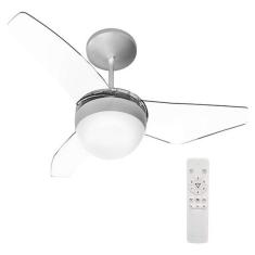 Ventilador De Teto Com Controle Remoto 83cm Cristal Bivolt 