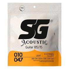 Encordoamento 010 SG Aço Bronze 85 15 para Violão