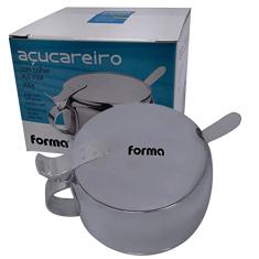 Açucareiro Aço Inox Com Colher 300 Gr açúcar - Forma