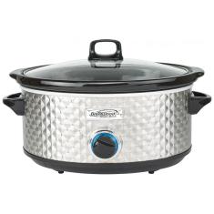 Panela Elétrica Multifuncional 7L, Aço Inoxidável com Controle de Temperatura, 270W, 110v, BRENTWOOD SELECT SC 157S, Prateado