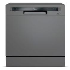 Lava-Louças Midea Cinza com 08 Serviços, 06 Programas de Lavagem e Função Adiar Início - DWA08S