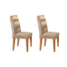 Cadeira Sala De Jantar Imperatriz Kit 2 Un Imbuia/capuccino Chocolate - Rufato