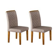 Cadeira Sala De Jantar Jade Kit 2 Un Imbuia/capuccino Chocolate - Rufato