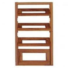 Vitrô Capelinha Basculante de Madeira Imbuia Reto 45 x 1,60  Natural