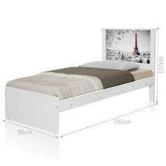Cama Solteiro Cidade Paris - Mais de Casa