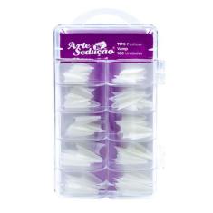 Tips Unhas Postiças Vamp Stiletto Estileto Para Unhas de Gel, Com 100 