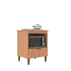 Balcão para Cooktop 4 Bocas com Porta Basculante Freijó