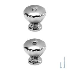 Evionlin 2 peças de armários espelhados de cromo brilhante prateado e dourado, puxadores de porta de guarda-roupa, gavetas, puxadores pequenos de grão único