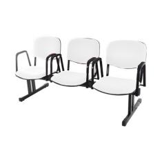 Cadeira em longarina para Auditórios Linha Hotel Branco