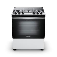 Fogão Brastemp 5 Bocas Com Botões Removíveis e Exclusivo Aro Protetor Branco BFS5NDB - Bivolt