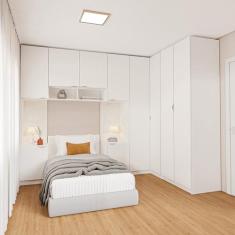 Guarda-Roupa Modulado de Canto 10 Portas 6 Peças Hera CabeCasa Madeira