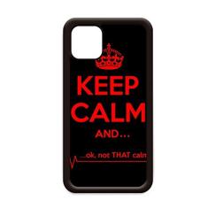 Capa Keep Calm vermelha preta para iPhone 12 Pro Max para Apple Mini Mobile Case Shell