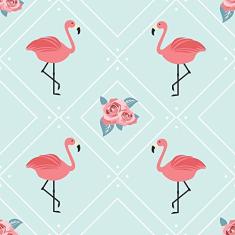 Papel de Parede Flamingos Flower