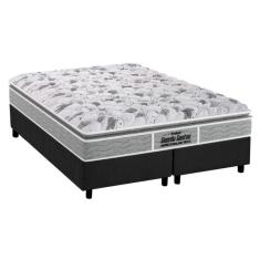 Cama Box King: Colchão Espuma Probel D45/EP Guarda Costas Próextreme Plus + Base CRC Suede Gray(193x203)