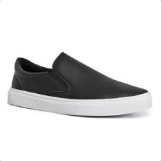Tênis Iate Slip On Masculino Casual Sapatênis Sem Cadarço Calce Fácil Elástico Leve Conforto-Masculino