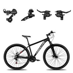 Bicicleta Aro 29 21v Absolute Nero 5 Câmbios e trocador Shimano, Preto