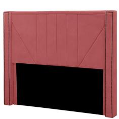 Cabeceira Casal Estofada para Cama Box Toronto Veludo - Bem Rylex, ros